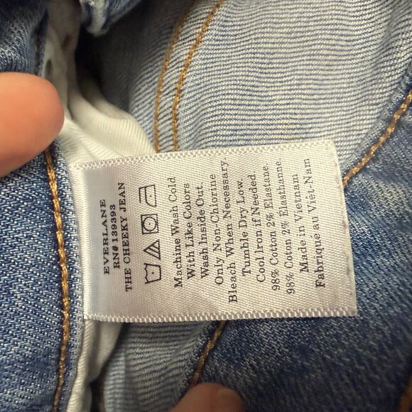 EverlaneThe Cheeky Jean Blue Straight Leg Slim Light Wash Size 27 - Picture 10 of 10